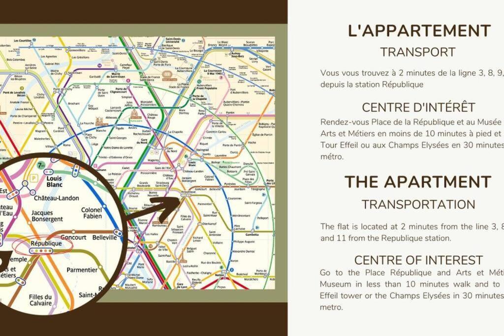 Appart 4Pers#1 Bedroom#Republique#Paris 3 Kültér fotó